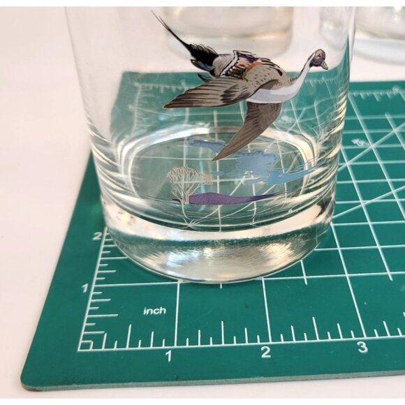 Culver Ned Smith 22k Gold Rim Duck Waterfowl Double Old-Fashioned Glasses Set Of - Picture 6 of 16